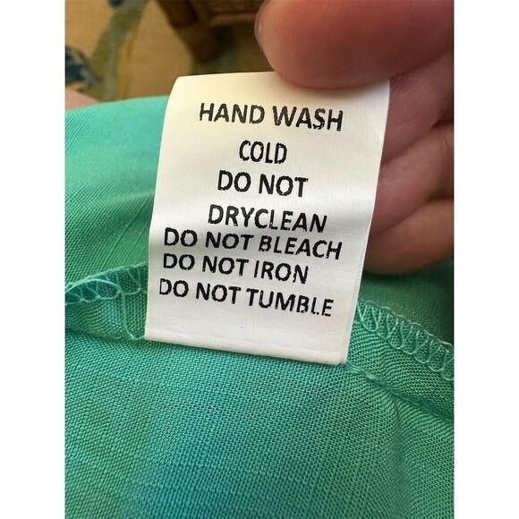 Davi & Dani Women's Green Open Front Kimono M Short Sleeve rayon - Picture 4 of 6